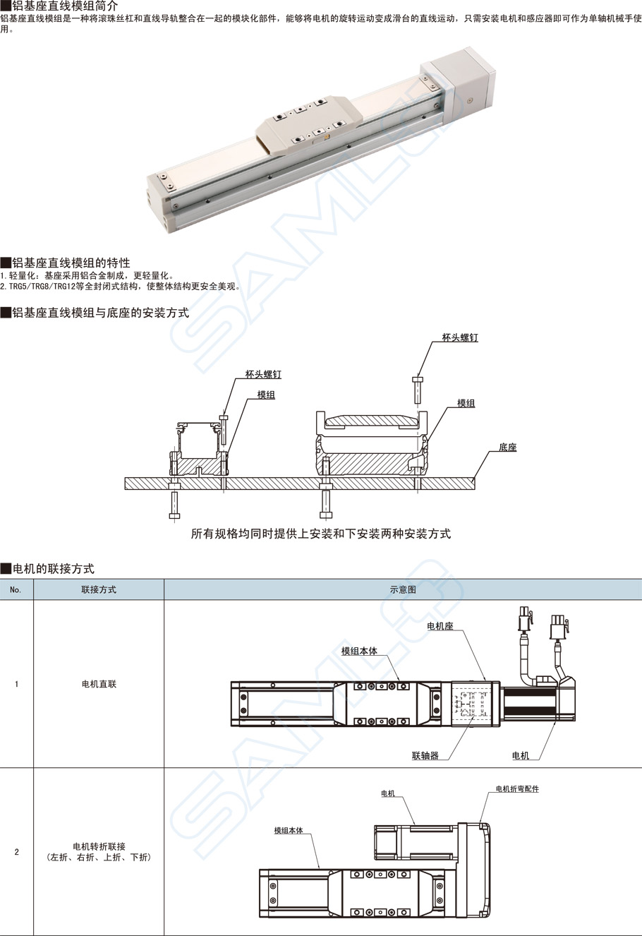 全封閉直線模組-TRG12系列參數(shù)功能簡介